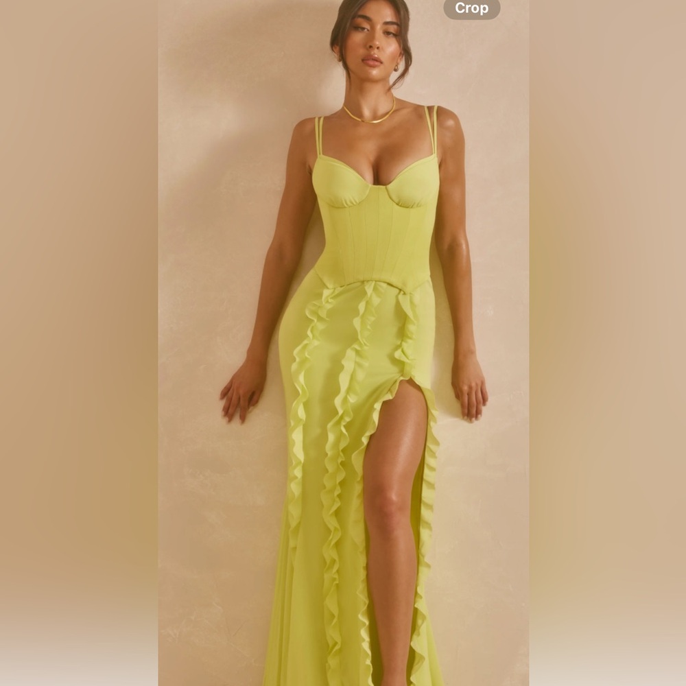 Oh Polly Perrine corset frill skirt maxi dress
